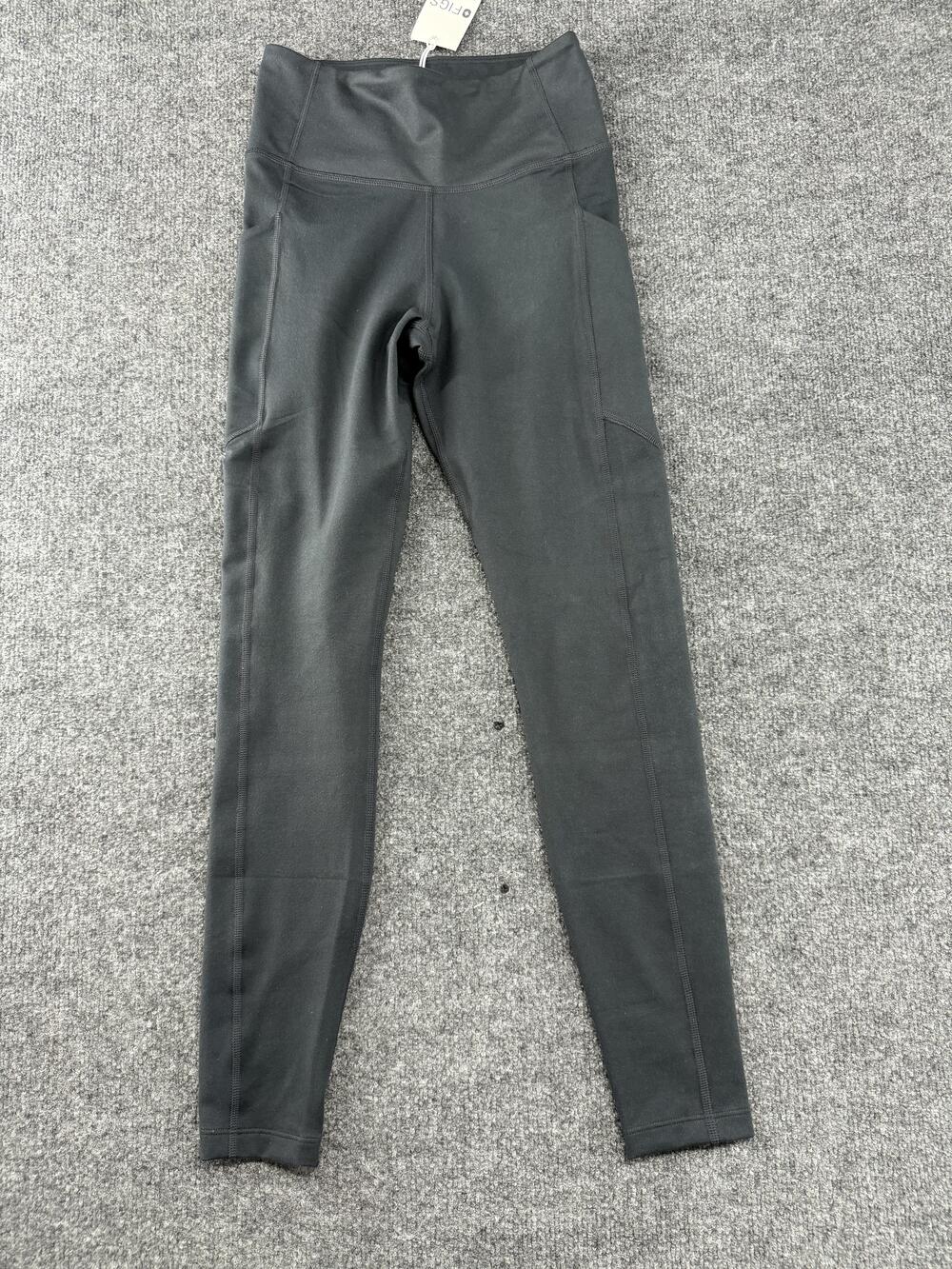 FIGS Leggings Womens XS Black High Rise Ankle Pocket Stretch Yoga Pants Athletic